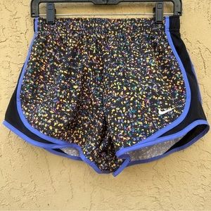 Nike Tempo Dri Fit Running Shorts Small Black Yellow Athletic Workout